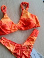 COSTUME DONNA ME FUI TOP CON BRETELLINA ARRICCIATA ARANCIO CON FANTASIA - immagine 4