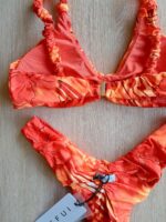 COSTUME DONNA ME FUI TOP CON BRETELLINA ARRICCIATA ARANCIO CON FANTASIA - immagine 6