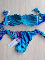 COSTUME DONNA FASCIA SBAMBOLATA AZZURRA A FANTASIA BLU E VIOLA - immagine 4
