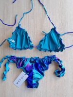 COSTUME DONNA ME FUI TRIANGOLO SBAMBOLATO AZZURRO FANTASIA VIOLA E BLU - immagine 3