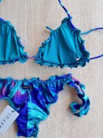 COSTUME DONNA ME FUI TRIANGOLO SBAMBOLATO AZZURRO FANTASIA VIOLA E BLU - immagine 4