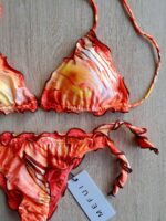 COSTUME DONNA ME FUI TRIANGOLO SBAMBOLATO ARANCIO A FANTASIA - immagine 2