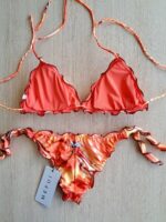 COSTUME DONNA ME FUI TRIANGOLO SBAMBOLATO ARANCIO A FANTASIA - immagine 3