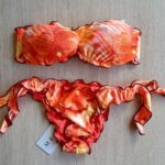 COSTUME DONNA ME FUI A DUE PEZZI DELLA STAGIONE ESTATE 2026. CLASSICA FASCIA SBAMBOLATA ARANCIO A FANTASIA