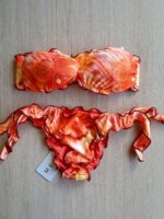 COSTUME DONNA ME FUI A DUE PEZZI DELLA STAGIONE ESTATE 2026. CLASSICA FASCIA SBAMBOLATA ARANCIO A FANTASIA