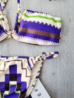 COSTUME DONNA ME FUI FASCIA CON DETTAGLI PANNA CON FANTASIA VIOLA E VERDE - immagine 2