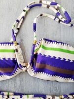 COSTUME DONNA ME FUI FASCIA CON DETTAGLI PANNA CON FANTASIA VIOLA E VERDE - immagine 4