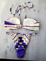 COSTUME DONNA ME FUI FASCIA CON DETTAGLI PANNA CON FANTASIA VIOLA E VERDE - immagine 5