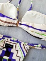 COSTUME DONNA ME FUI FASCIA CON DETTAGLI PANNA CON FANTASIA VIOLA E VERDE - immagine 7