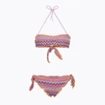 COSTUME BIMBA EFFEK A DUE PEZZI DELLA STAGIONE ESTATE 2026. FASCIA IN TESSUTO TRAFORATO LILLA