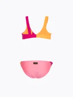 COSTUME BIMBA EFFEK A DUE PEZZI DELLA STAGIONE ESTATE 2026. TOP NEI COLORI FUCSIA, ROSA E ARANCIO