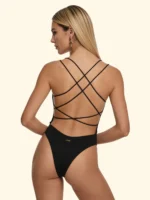 COSTUME DONNA EFFEK INTERO NERO CON INCROCIO SULLA SCHIENA - immagine 2