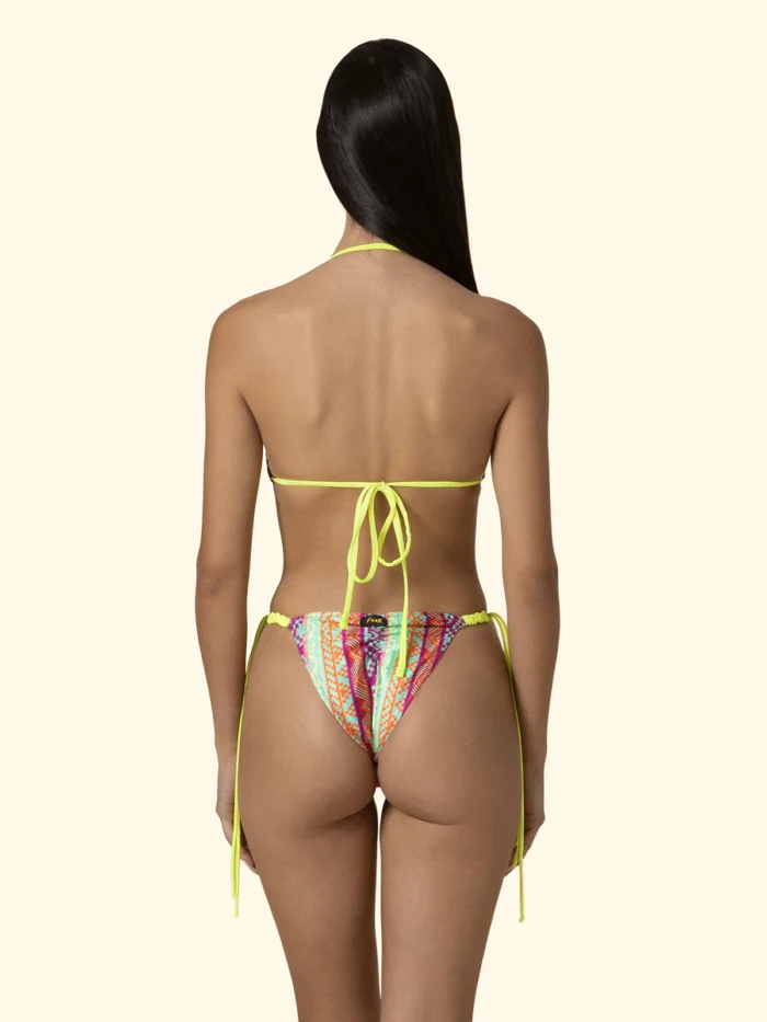 COSTUME DONNA EFFEK TOP/FASCIA DAI COLORI ACCESI CON LACCETTI GIALLO FLUO - immagine 2