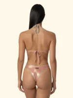 COSTUME DONNA EFFEK TRIANGOLO TESSUTO LAMINATO VERDE ACQUA, ROSA E LILLA - immagine 2