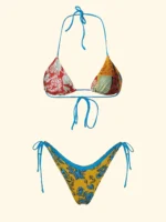 TRIANGOLO EFFEK FANTASIA NEI COLORI DEL SENAPE, RUGGINE E TURCHESE - immagine 9