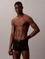 CONFEZIONE 3 BOXER UOMO CALVIN KLEIN COTONE ELASTICIZZATO NERO CON ELASTICO NERO CON LOGO CK - immagine 2