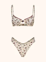 COSTUME DONNA ME FUI BALCONCINO BIANCO OCN FIORELLINI VIOLA - immagine 3