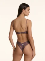 COSTUME DONNA ME FUI BALCONCINO VIOLA CON FIORELLINI - immagine 3