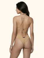 COSTUME DONNA ME FUI TRIANGOLO TESSUTO LUREX ORO - immagine 3