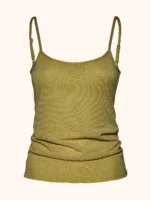 CANOTTA ME FUI IN LUREX VERDE MILITARE CON BRETELLINA REGOLABILE - immagine 3