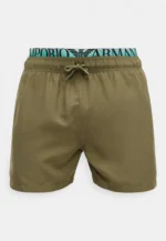 COSTUME UOMO EMPORIO ARMANI VERDE MILITARE CON ELASTICO A VISTA LOGATO - immagine 3