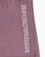 COSTUME UOMO EMPORIO ARMANI A PANTALONCINO COLOR LAVANDA CON LOGO RICAMATO - immagine 3