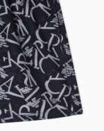 COSTUME UOMO EMPORIO ARMANI NERO CON SCRITTE GRIGIE - immagine 3