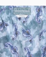 COSTUME UOMO EMPORIO ARMANI A PANTALONCINO AZZURRO CON CAVALLUCCI MARINI - immagine 4