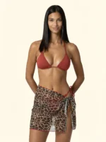 PAREO EFFEK IN TULLE LEOPARDATO CON PRFILI COLORATI DELLA COLLEZIONE ESTATE 2026