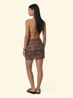 PAREO EFFEK IN TULLE LEOPARDATO CON PROFILI COLORATI - immagine 2