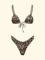 COSTUME DONNA EFFEK A TRIANGOLO LEOPARDATO CON BRETELLINE IN PASSAMANERIA - immagine 3