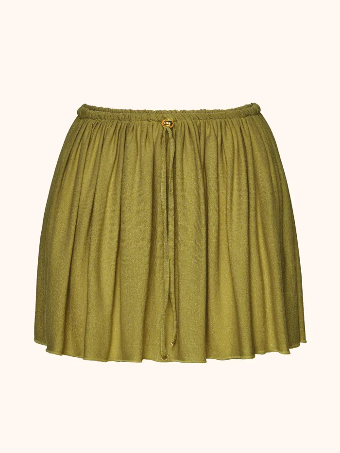 GONNA ME FUI IN LUREX VERDE CON ELASTICO E COULISSE IN VITA - immagine 3