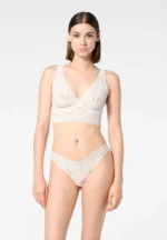 TOP BRALETTE IN PIZZO OROBLU COLOR AZZURRINO, NERA E BIANCA NON IMBOTTITA - immagine 6