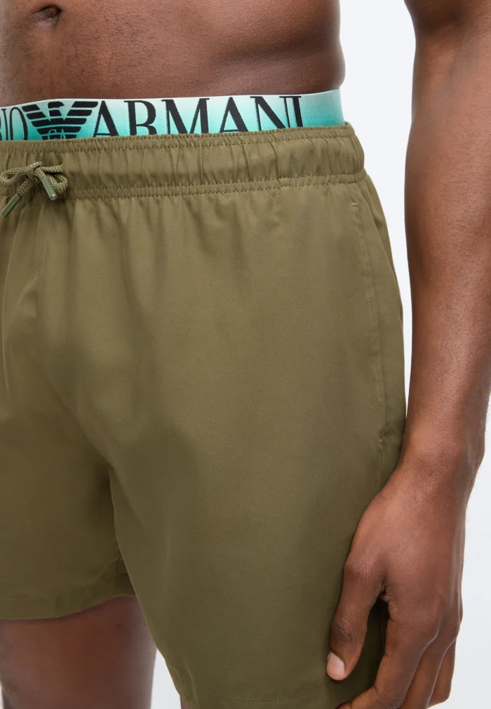 COSTUME UOMO EMPORIO ARMANI VERDE MILITARE CON ELASTICO A VISTA LOGATO - immagine 5