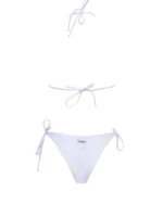 COSTUME MATINEE TRIANGOLO KATE LYCRA LUCIDA BIANCA - immagine 4