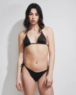 COSTUME DONNA MATINEE TRIANGOLO KATE LYCRA LUCIDA MARRONE - immagine 2