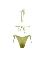COSTUME DONNA MATINEE TRIANGOLO LYCRA LUCIDA VERDE - immagine 4