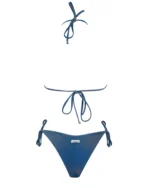 COSTUME DONNA MATINEE TRIANGOLO IN TESSUTO LUREX COLOR BLU - immagine 4