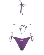 COSTUME DONNA MATINEE A TRIANGOLO IN TESSUTO LUREX COLOR VIOLA - immagine 4