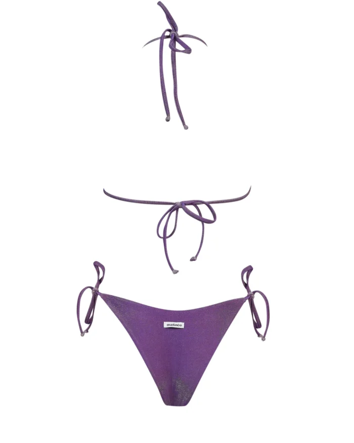 COSTUME DONNA MATINEE A TRIANGOLO IN TESSUTO LUREX COLOR VIOLA - immagine 4