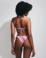 COSTUME DONNA MATINEE TRIANGOLO TESSUTO LUREX COLORE TIE DYE ROSA - immagine 3