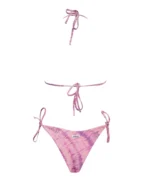 COSTUME DONNA MATINEE TRIANGOLO TESSUTO LUREX COLORE TIE DYE ROSA - immagine 4