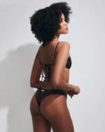 COSTUME DONNA MATINEE TOP LYCRA LUCIDA MARRONE - immagine 3