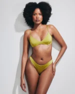 COSTUME DONNA MATINEE A TOP LYCRA LUCIDA COLOR VERDE - immagine 2