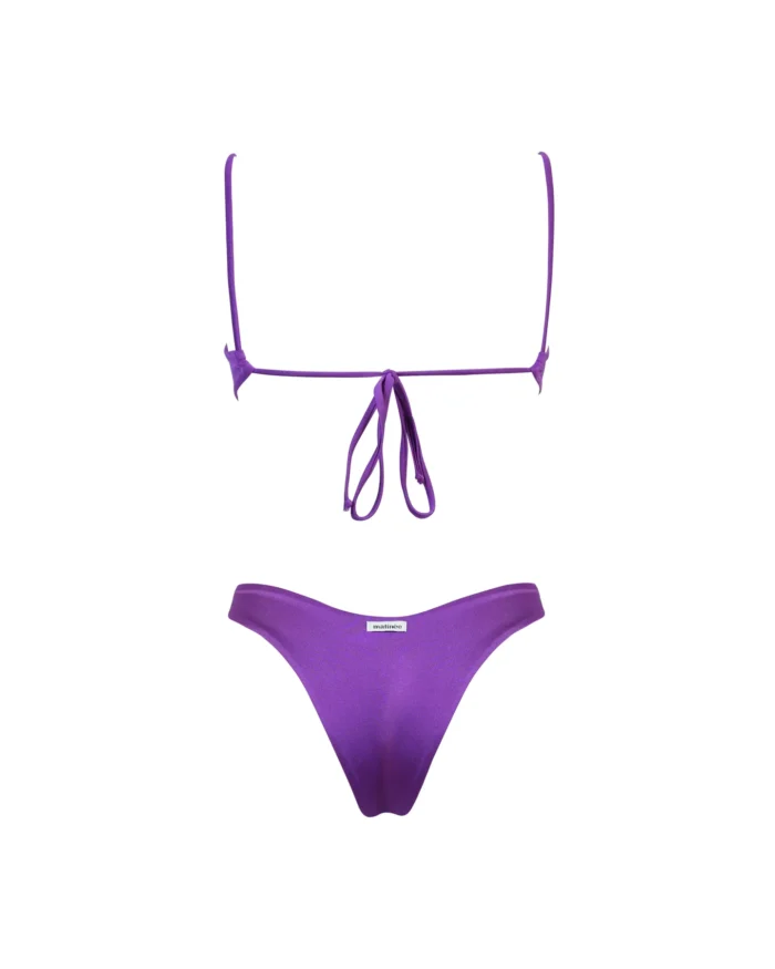 COSTUME DONNA MATINEE TOP IN LYCRA LUCIDO COLOR VIOLA - immagine 4