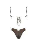 COSTUME DONNA MATINEE TOP IN TESSUTO LUREX MARRONE - immagine 3
