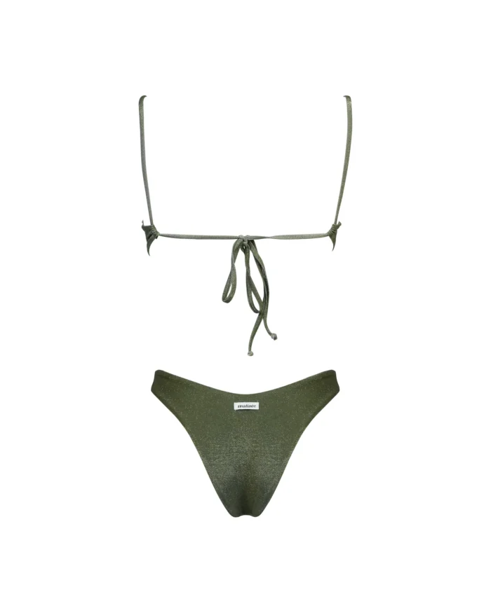 COSTUME DONNA MATINEE A TOP TESSUTO LUREX NEL COLOR VERDE - immagine 3