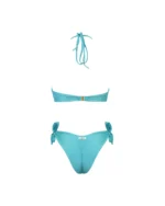 COSTUME DONNA MATINEE FASCIA/TOP IN TESSUTO COSTINE LUREX AZZURRO - immagine 4