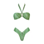 COSTUME DONNA MATINEE A DUE PEZZI DELLA STAGIONE ESTATE 2026. FASCIA IN TESSUTO LUREX FANTASIA DIE TYE VERDE