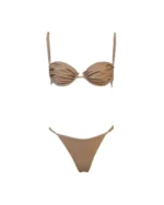 COSTUME DONNA MATINEE A DUE PEZZI DELLA STAGIONE ESTATE 2026. NON IMBOTTITO CON FERRETTO IN TESSUTO LUREX ORO